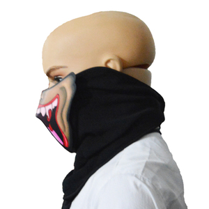 Maschera LED Attivata dal Suono, Maschera di <span class=keywords><strong>Halloween</strong></span> Reattiva al Suono, Maschera Luminosa per Rave per Uomo e Donna - Product Image 4