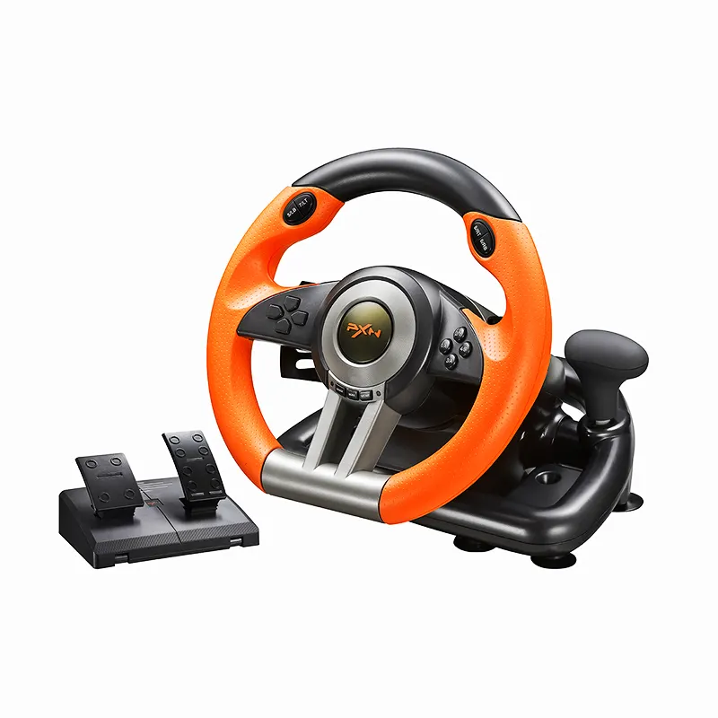 PXN-V3II الرائعة برتقالي/أسود 180 درجة السلكية لعبة عجلة القيادة مع دواسة ل Xbox one PC/PS3/PS4/التبديل
