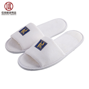 Terciopelo suave Moq bajo zapatillas de <span class=keywords><strong>Hotel</strong></span> Spa zapatillas de Color blanco - Product Image 5