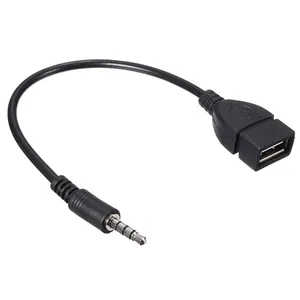 3.5mm Male Audio AUX Jack To USB 2.0 Type A Female OTG Converter Adapter Cable