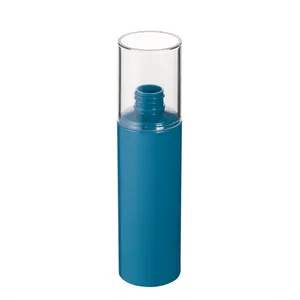 120ml 4oz Cylinder Round PET Plastic Flush Cap Bottles with Over Cap