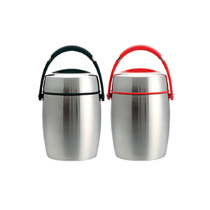 Doble capa caja de almuerzo del acero inoxidable con rojo/negro Mango, caja de almuerzo eléctrica - Product Image 1