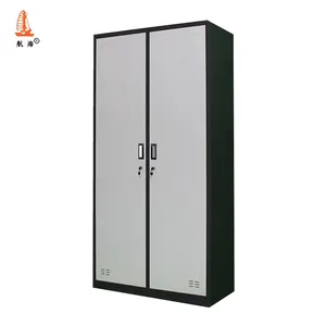 LUOYANG iron Corrosie bescherming slaapkamer meubels almari garderobe ontwerp 2 deur grijs garderobe metalen lockers