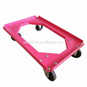 Heavy Duty 4-Wheel Stackable Plastic Pan Crate <span class=keywords><strong>Dolly</strong></span> <span class=keywords><strong>200kg</strong></span> Capacidad de carga ABS Hand Truck para herramientas Personalizable OEM Support - Product Image 4