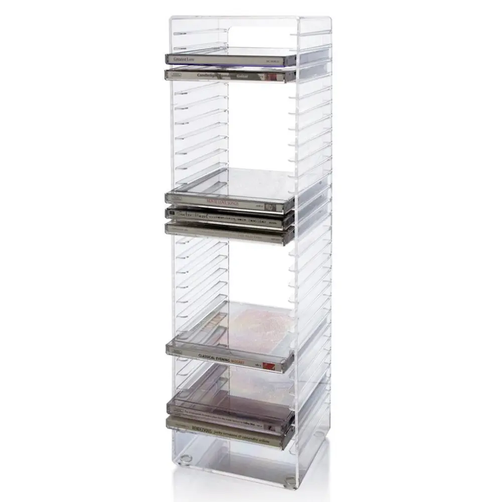 Acryl Cd Toren Cd Opbergdoos, Custom Acryl Dvd Case Perspex Cd Dvd Rack Holder