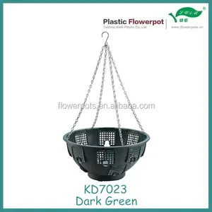 KD7023 15 polegadas cesta de suspensão vaso de flores de plástico redondo