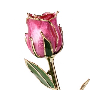 Rosa de brotes bañada en oro con caja de regalo, rosa de oro para el día de la madre, navidad o San Valentín - Product Image 3