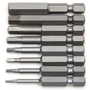 Juego de destornilladores de cabeza <span class=keywords><strong>hexagonal</strong></span> de acero S2, 8 piezas, vástago <span class=keywords><strong>hexagonal</strong></span> de 1/4 pulgadas, 50mm de longitud, cabeza <span class=keywords><strong>hexagonal</strong></span>, puntas Allen - Product Image 3
