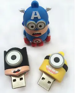 100% Réel 8 GB 4 GB Choisir Batte D'araignée superman Iron man Minions 2.0 USB Flash drive clé usb clé usb Pen drive Mémoire Bâton