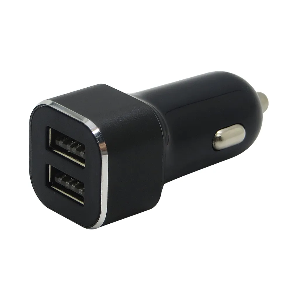2.4A 5V Mobile Travel Type Dual Port Twin USB Mini Car Charger