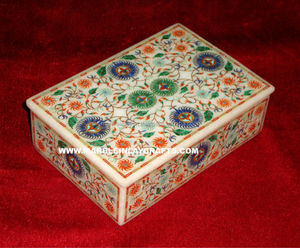 กล่องหินอ่อนโบราณ งานฝังประณีต ราคาแพงมาก - Product Image 1