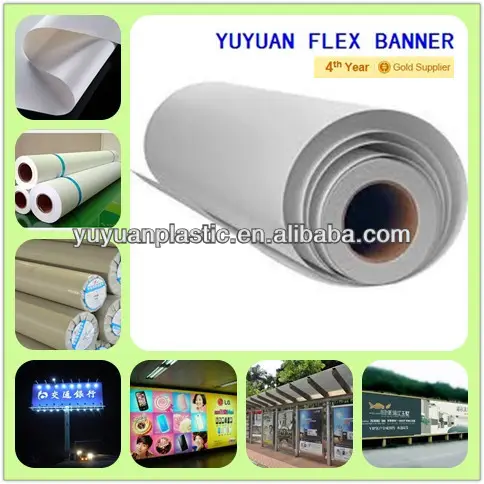 280gsm Flex แบนเนอร์ Pvc Frontlit สำหรับการพิมพ์ตัวทำละลาย Eco,สื่อสิ่งพิมพ์อิงค์เจ็ท,วัสดุยืดหยุ่นแบบดิจิตอลสำหรับรูปแบบขนาดใหญ่