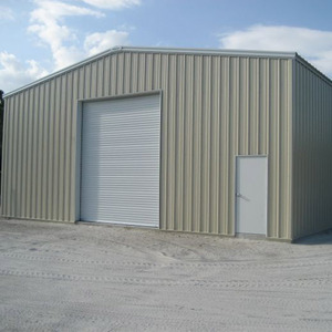 Petit <span class=keywords><strong>garage</strong></span> en acier galvanisé, 2 portes, acier inoxydable - Product Image 2