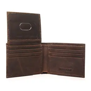 Top Kwaliteit Lederen Bifold Leather Wallet Met Rfid/Nfc Blokkeren Clip Voor Mannen