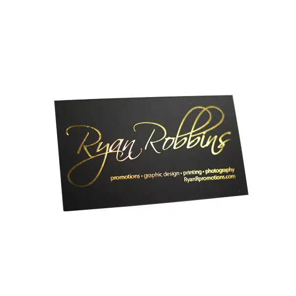 Kunden spezifische Luxus papier karte mit Goldfolienlogo-Geschäftsgruß-Dankes karte