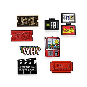 Hot sell custom fashion metal pin hard printed enamel pin badge