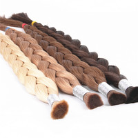 Extensions de cheveux humains colorées en gros pour tresses, livraison directe
