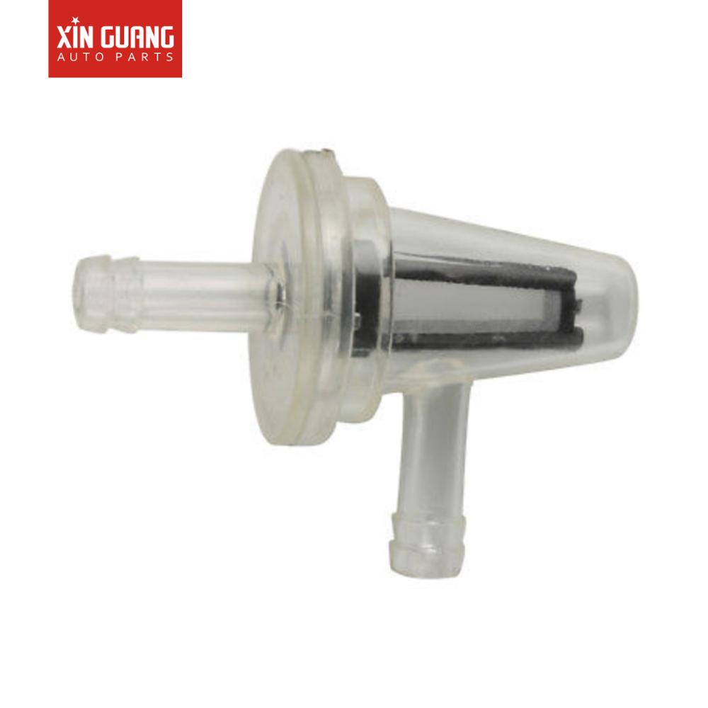 FORKAWASAKI Motorcycle 1/4" Clear Right Angle In line Gas Fuel Filter 6mm 7mm