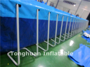 Qualité marchande de cadre de <span class=keywords><strong>piscine</strong></span> de structure de soutien de revêtement en acier gonflable de PVC de famille d'anti conception de fuite - Product Image 3