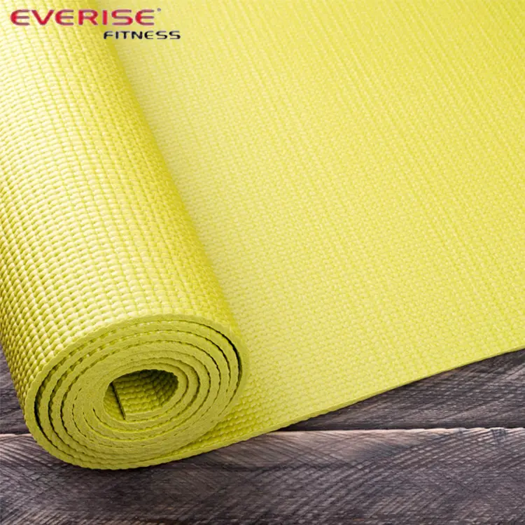Everise aptitud antideslizante ecológico yoga Mat PVC con bolsa de transporte
