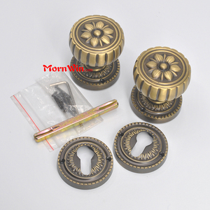 MornWin BDH057 Modern <strong>Brass</strong> Round Decorative <strong>Door</strong> <strong>Knob</strong> with PB/AB/GP/24K Finish Hotel Use Easy Installation - Product Image 6