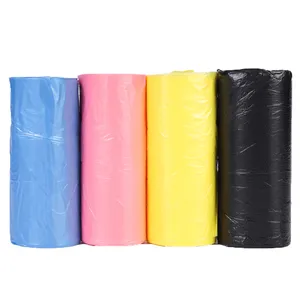 Black Trash Fold Custom Jumbo Black Ldpe Biodegradable Roll Manufacturers Black Plastic 55 Gallon Refuse Garbage Bags