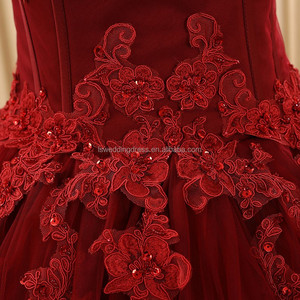 RSM66168 escote corazón appliqued cordón del corsé de nuevo vestido de la manera vestido de noche sin tirantes vestido de noche - Product Image 6