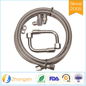 Material de acero inoxidable de montaje con 316 <span class=keywords><strong>SS</strong></span> trenzado Teflon ptfe manguera de plástico, conexión de <span class=keywords><strong>la</strong></span> manguera ptfe - Product Image 3