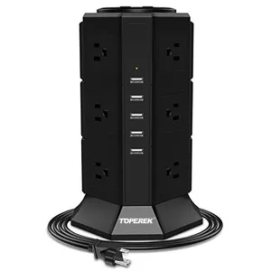 12-Outlet Power Strip Surge Protector per I Computer, Home Theatre, Elettrodomestici, Apparecchiature Per Ufficio