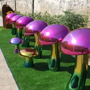 hot sale custom modern arts mushroom craft life size statue christmas festival decoration sculptures in shopping mall Australia