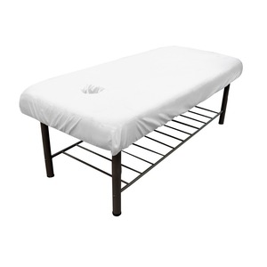Hot Selling Soft Cheap 100% Cotton White <strong>Massage</strong> <strong>Bed</strong> <strong>Cover</strong> With Holes - Product Image 1