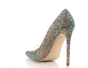 12cm 10cm <span class=keywords><strong>tacco</strong></span> Stiletto 8 cm Shinny paillettes Glitter chiaro Vamp punta <span class=keywords><strong>scarpe</strong></span> da donna - Product Image 4