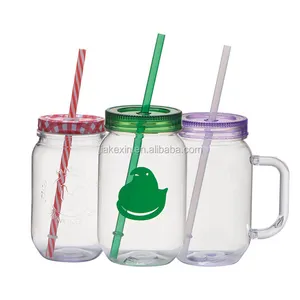 1000ml Personalisierte Sublimation Glas Große Wärme Beständig Abdichtung Tritam Lebensmittel Mason Jar Lagerung Lebensmittel Grade Kunststoff Gläser