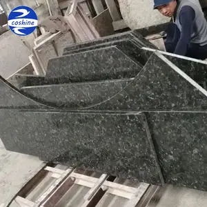 Desain baru khusus precut hitam granit meja dapur