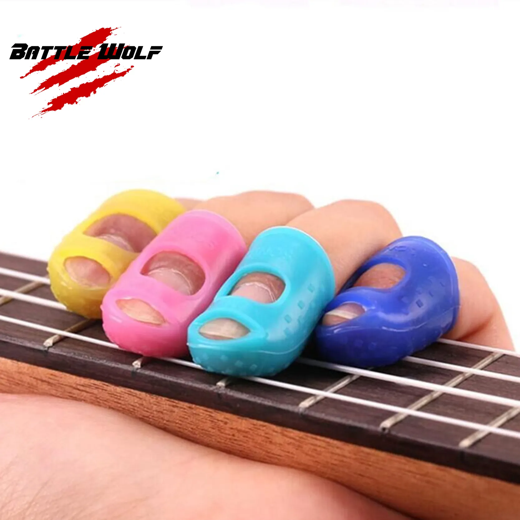 Protect Finger Berbagai Pilihan Warna Gitar Silika Gel Finger Pick