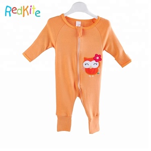O-cuello monos del bebé 100% historieta del algodón Pijama de manga larga cremallera ropa sueño - Product Image 5