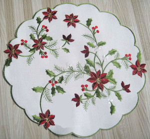 Custom Dinner Place Mats Embroidery Flower <strong>Placemat</strong> - Product Image 6