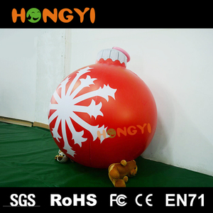 Inflable al aire libre grande rojo Navidad decoración de Año Nuevo bolas festivai actividad colgante globo fábrica - Product Image 1