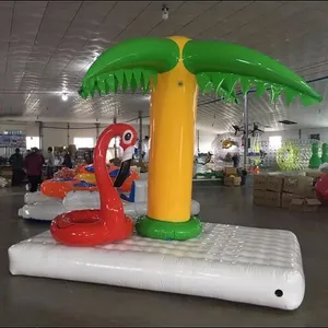 Palm Tree Inflatable Pulau Terapung untuk Air/Raksasa Inflatable Mainan Kolam Renang untuk Dijual