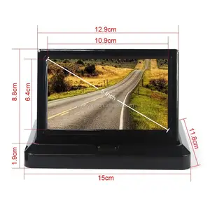 5-дюймовый TFT ЖК 16:9 высокой четкости 800 X480 пикселей Цветной монитор заднего вида автомобиля экран для парковки камера заднего вида