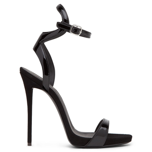 Elegantes Sandalias de Tacón Alto con Plataforma para Dama de Verano Tallas Grandes 2018 Tacones Sexys de <span class=keywords><strong>Charol</strong></span> Negro para Vestido de Noche - Product Image 2