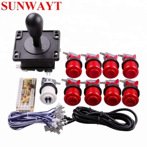 Bộ Cần Điều Khiển <span class=keywords><strong>Arcade</strong></span> Tự Làm Dành Cho Mame Zero Delay Bộ Mã Hóa USB Cần Điều Khiển Nút Ấn Kiểu Mỹ Với Microswitch - Product Image 2