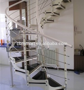 De acero al carbono de la escalera de <span class=keywords><strong>caracol</strong></span> con barandilla barandilla de acero inoxidable - Product Image 1