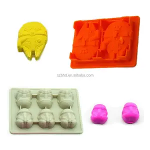 Hot Selling Food Grade genehmigt Set mit 8 verschiedenen Formen Silikon Eiswürfel schale Candy Chocolate Moulds