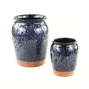 Offre Spéciale manufacture Céramique <span class=keywords><strong>terre</strong></span> <span class=keywords><strong>cuite</strong></span> décorative <span class=keywords><strong>en</strong></span> grès émaillé finition fleur plante pot - Product Image 1