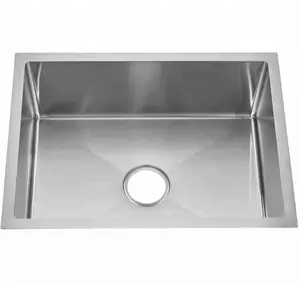 矩形形状的单碗手工不锈钢厨房水槽