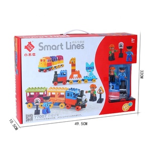 Big Plastic Building Blocks for Kids <strong>Train</strong> Farm House Play Set Easy Assemble
