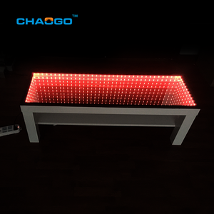Led 3D Tempered Glass Light up <strong>Table</strong> Rectangle Illuminated Mirror Infinity <strong>Beer</strong> Pong <strong>Table</strong> - Product Image 4