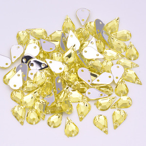 Nieuwe Ontwerp 6*10mm Naaien Clear <span class=keywords><strong>Crystal</strong></span> AB Drop Flat Back Kristallen Naaien Op Acryl Steentjes Voor DIY kleding Ambachten