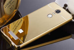 Ốp Lưng Điện Thoại Di Động Chống Sốc Gương Bằng Nhôm Acrylic Kim Loại Mạ Vàng Cho iPhone Cho Samsung Galaxy S4 S5 - Product Image 5